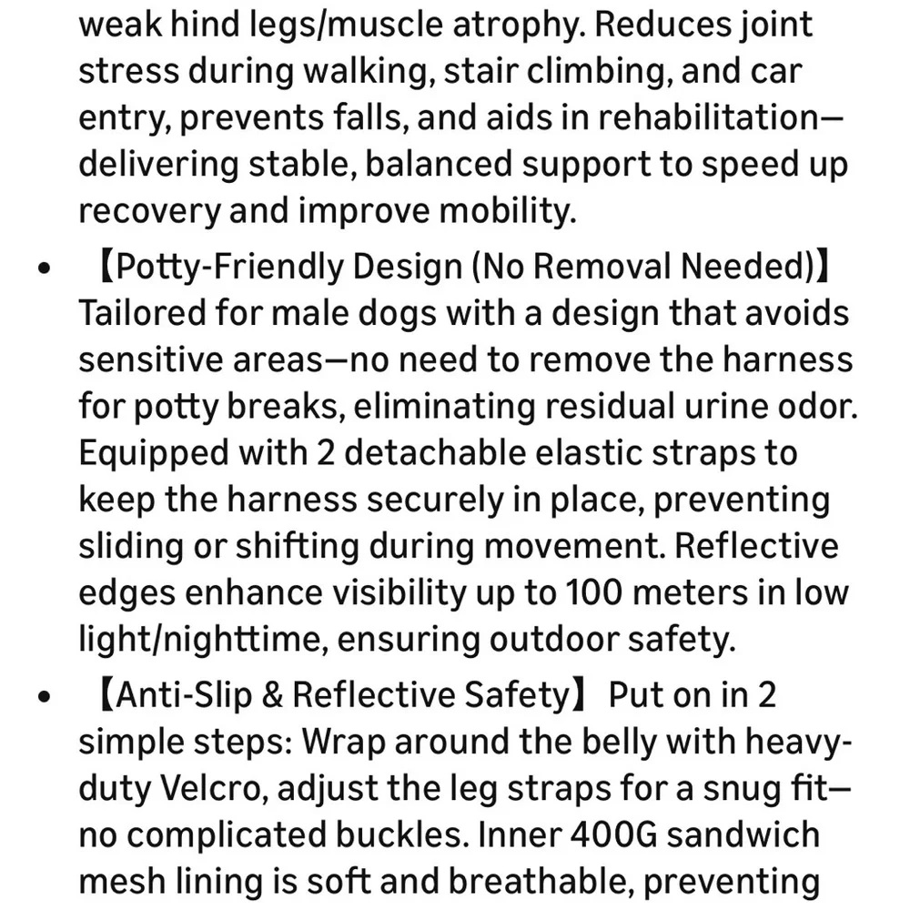 XUVIRA Black Dog Lift Harness